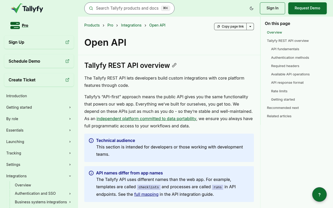 Tallyfy screenshot