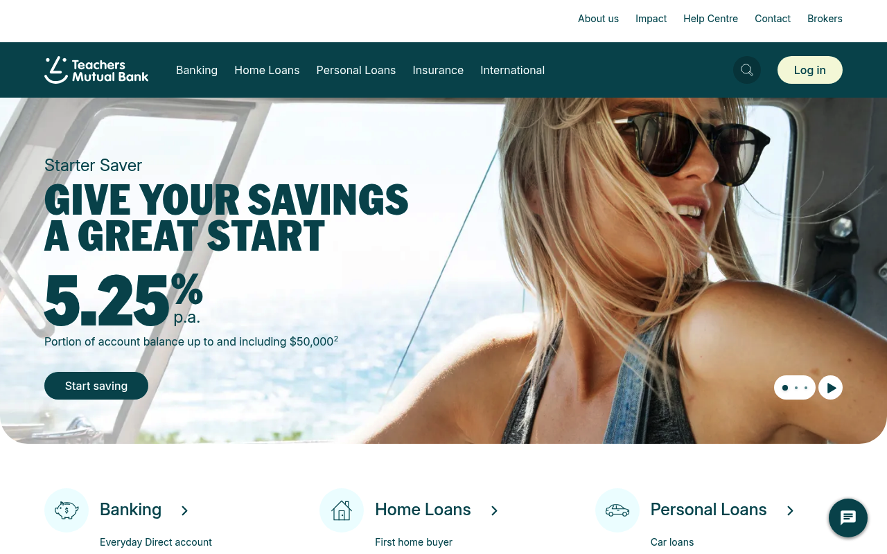 Teachers Mutual Bank screenshot