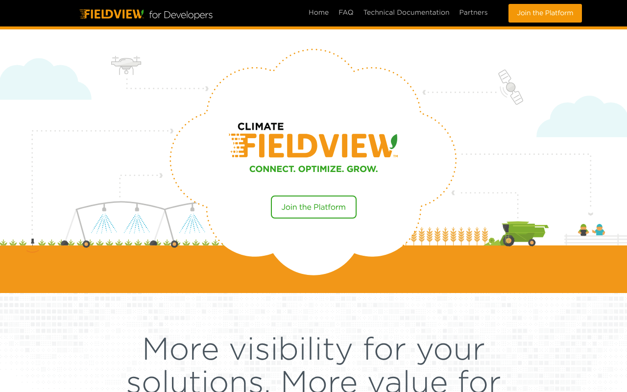 The Climate Corporation website screenshot