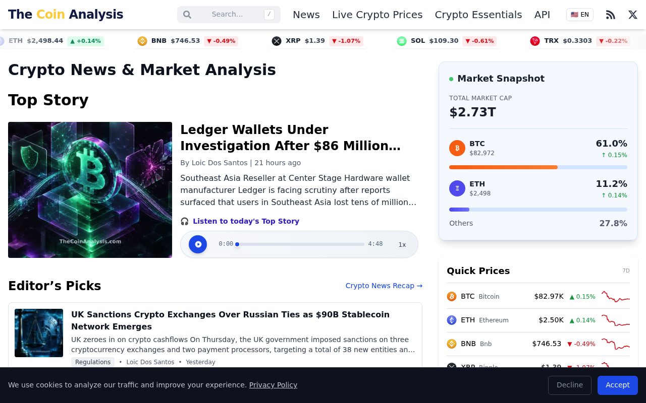 The Coin Analysis screenshot