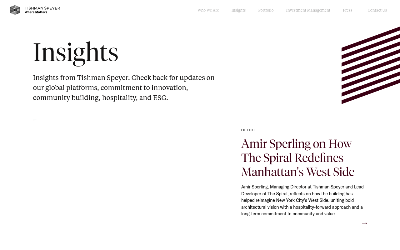 Tishman Speyer screenshot