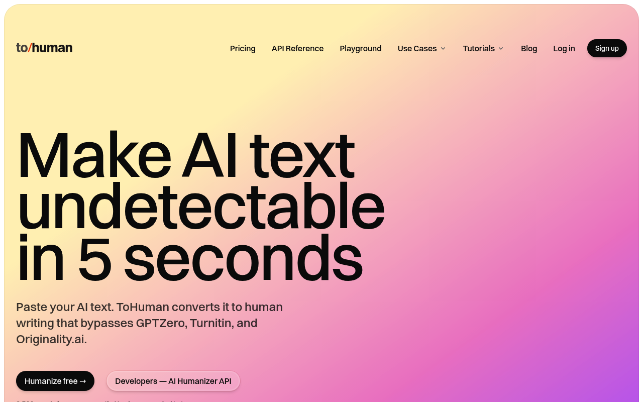 ToHuman screenshot