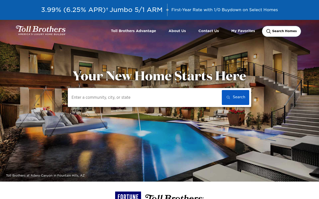 Toll Brothers screenshot