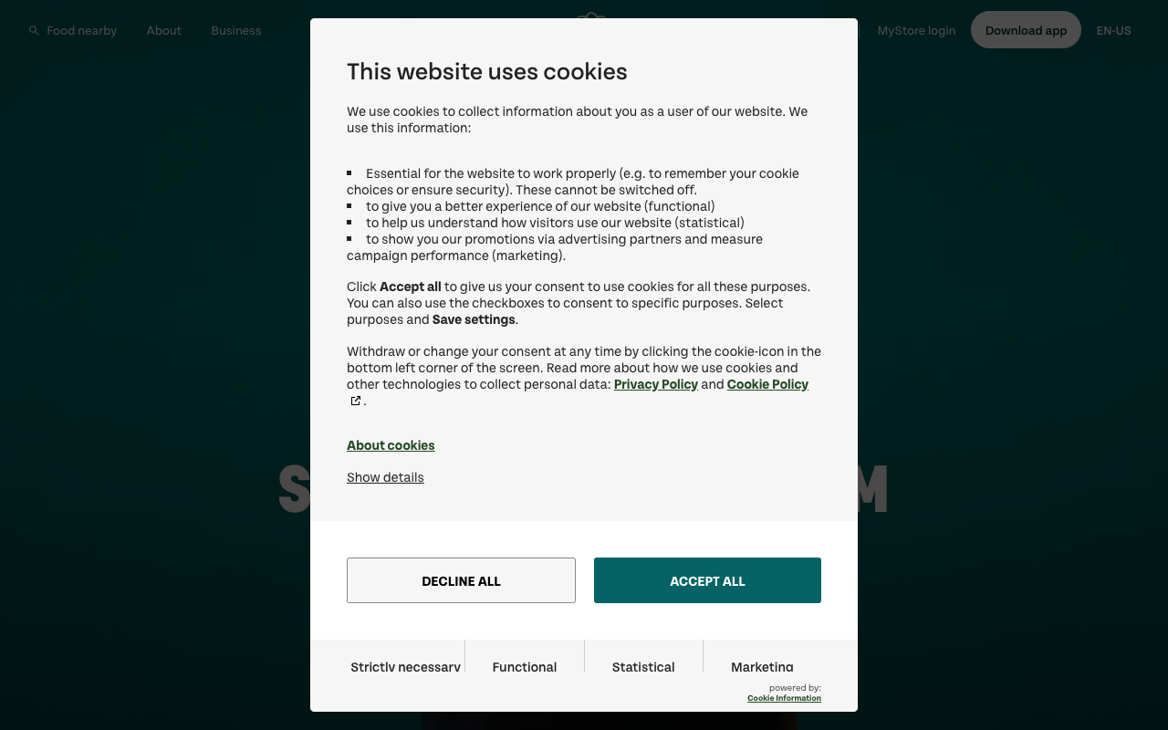 Too Good To Go website screenshot