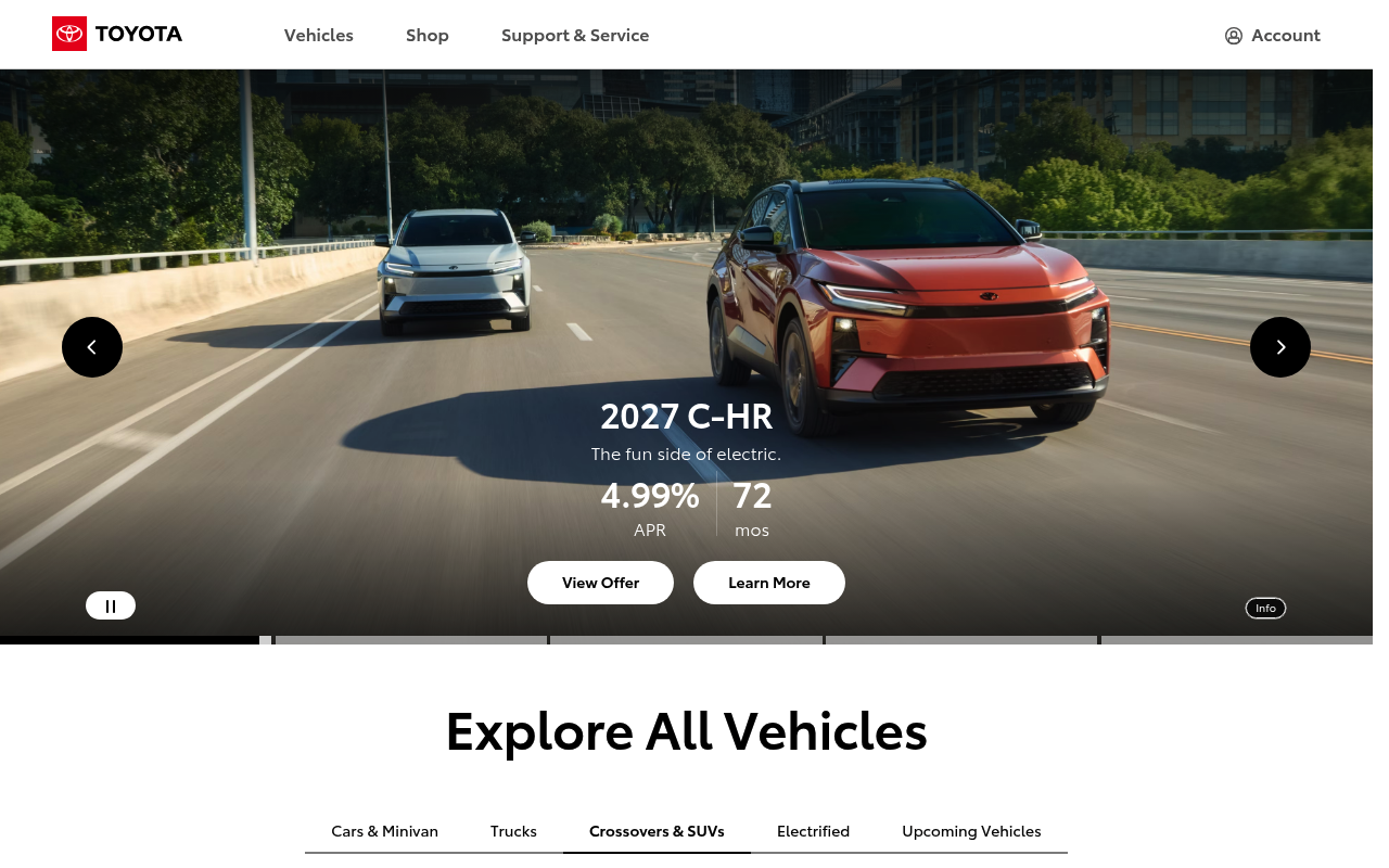 Toyota screenshot