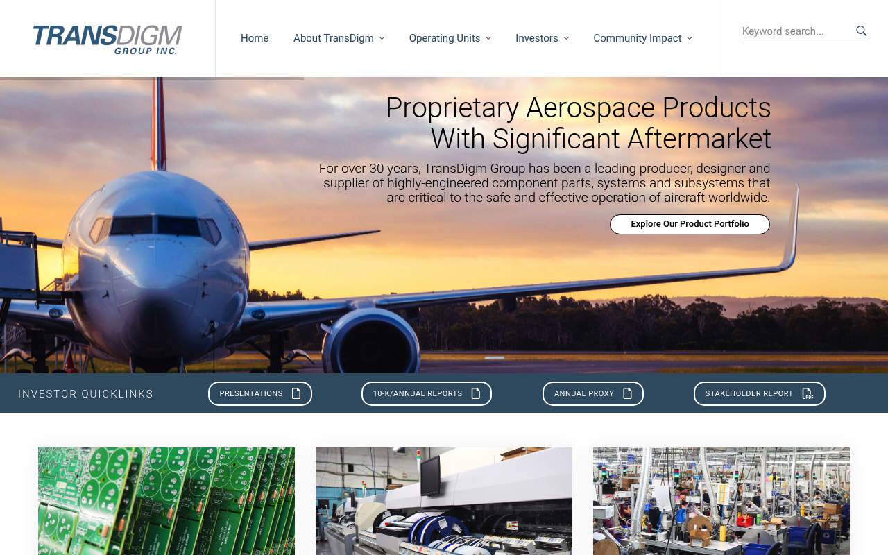 TransDigm Group screenshot