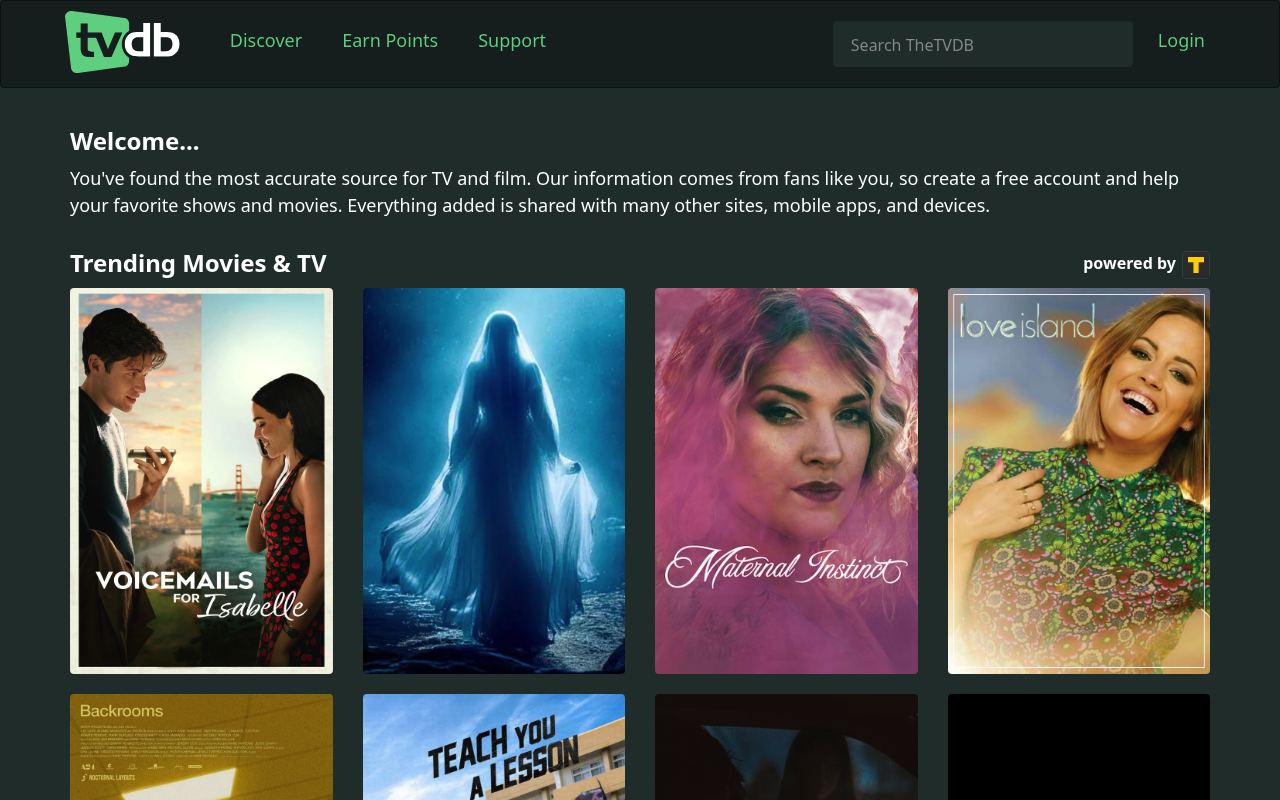 TheTVDB screenshot