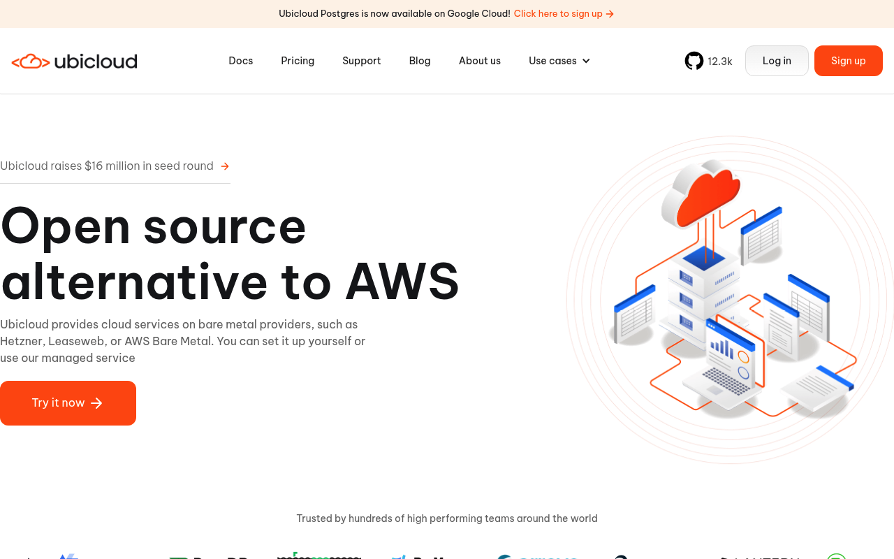 Ubicloud website screenshot