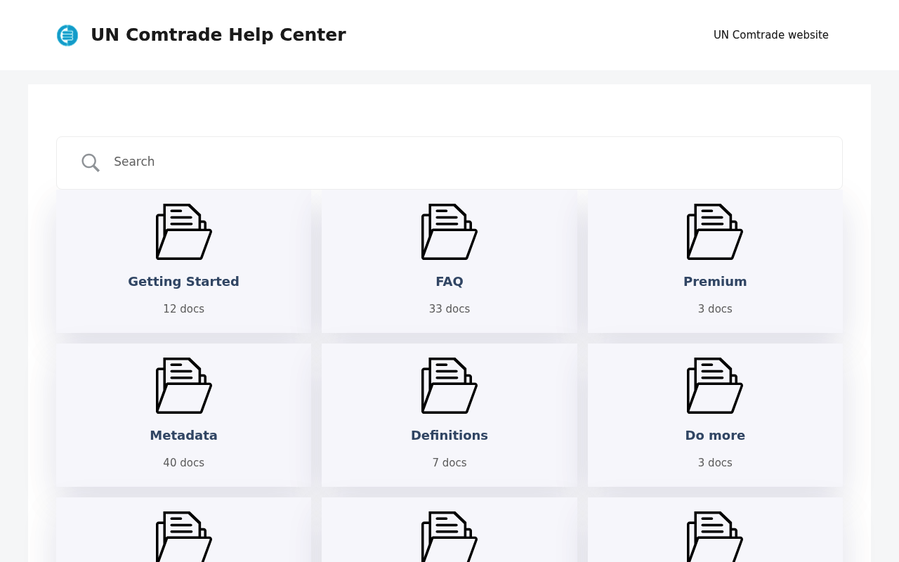UN Comtrade screenshot