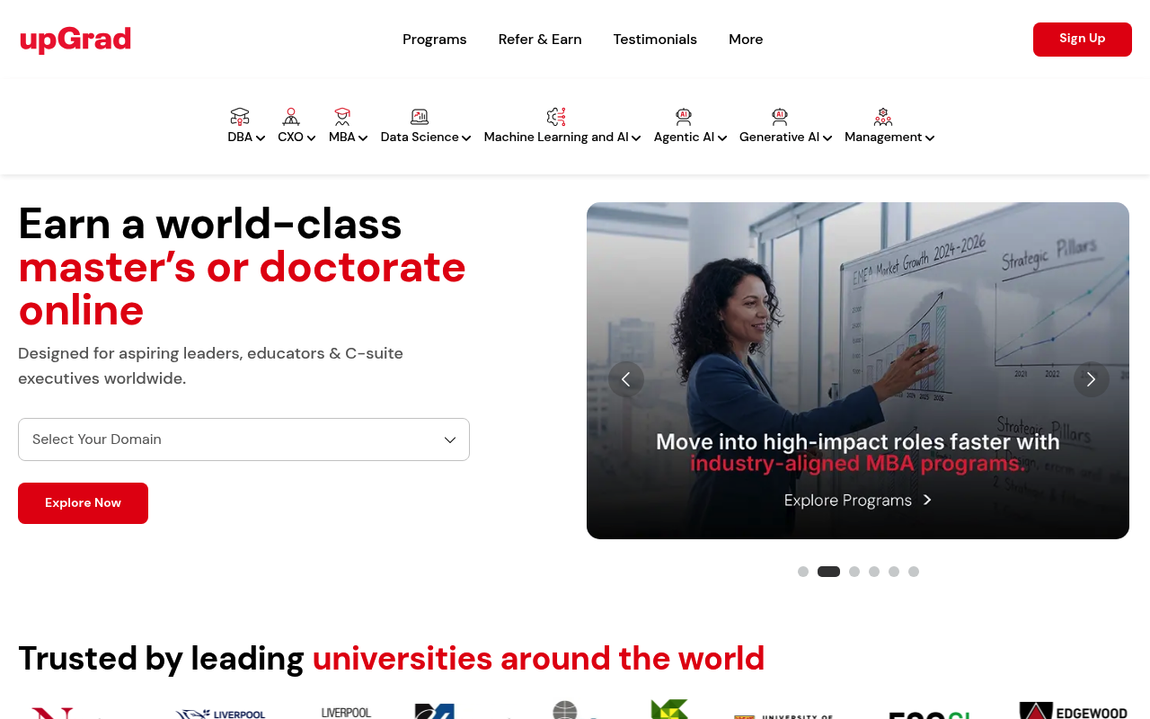 upGrad screenshot