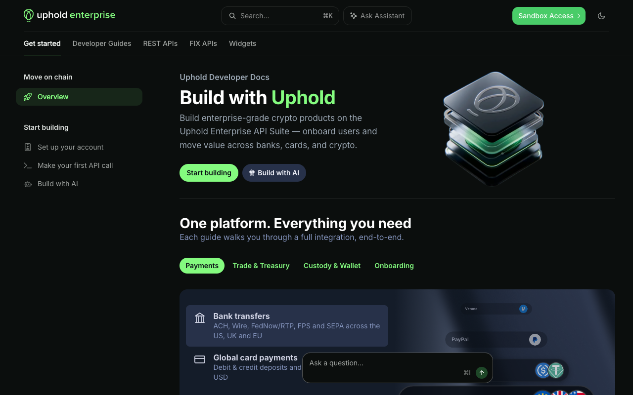 Uphold screenshot
