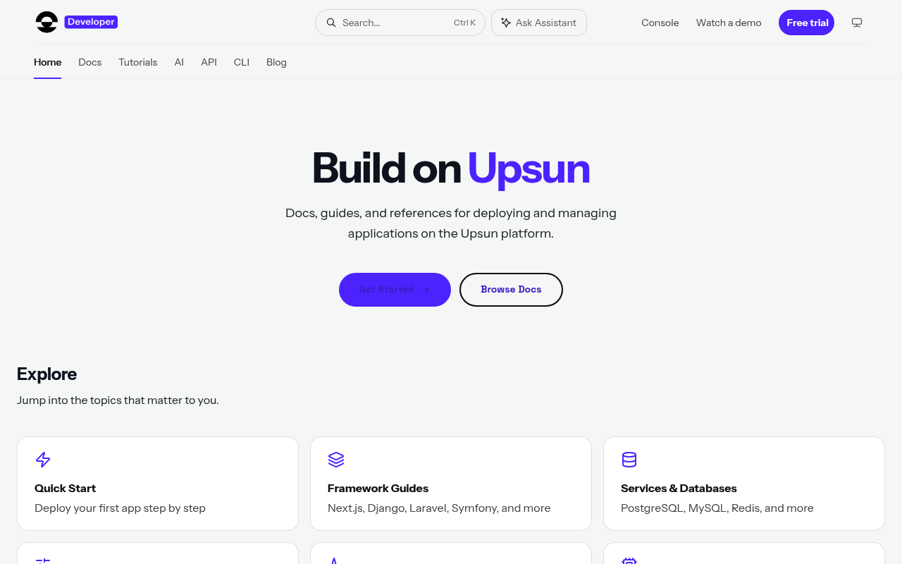 Upsun screenshot