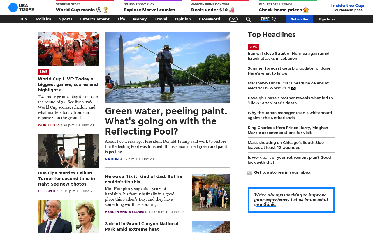 USA TODAY screenshot