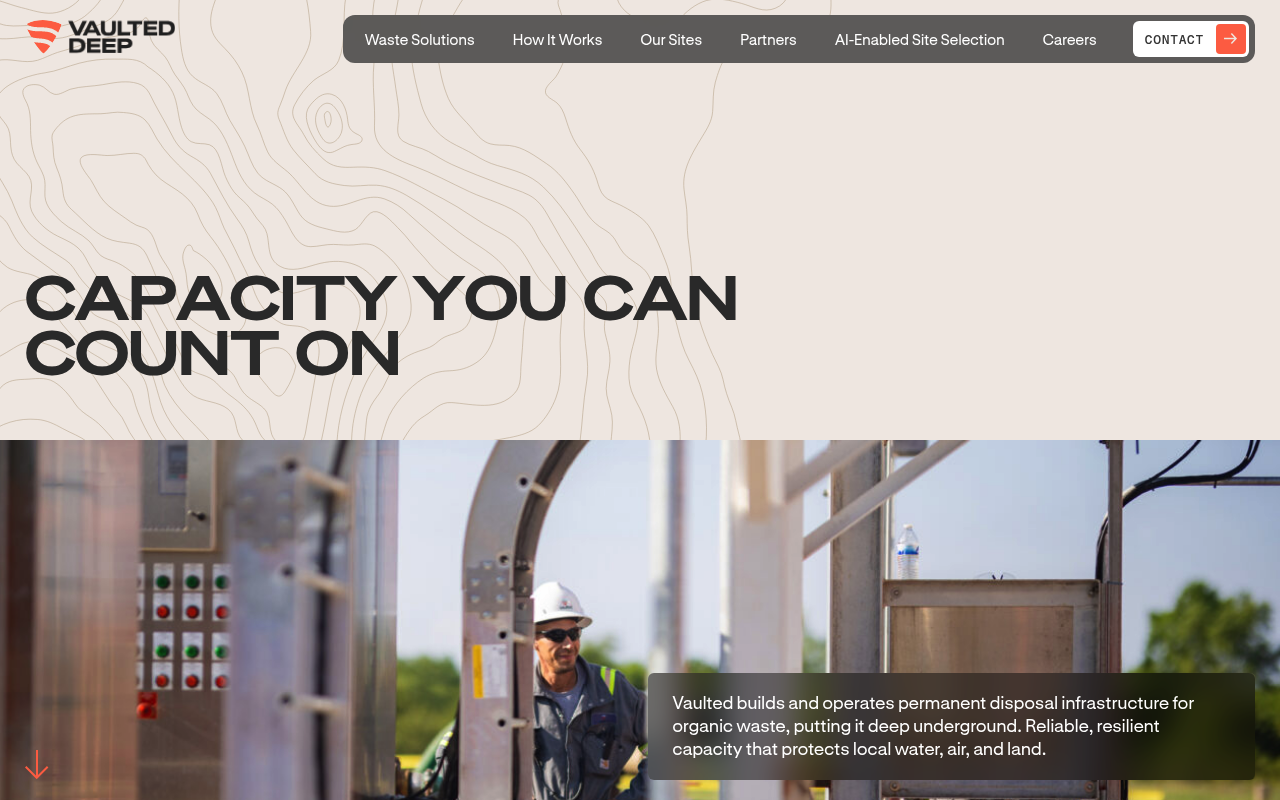 Vaulted Deep website screenshot