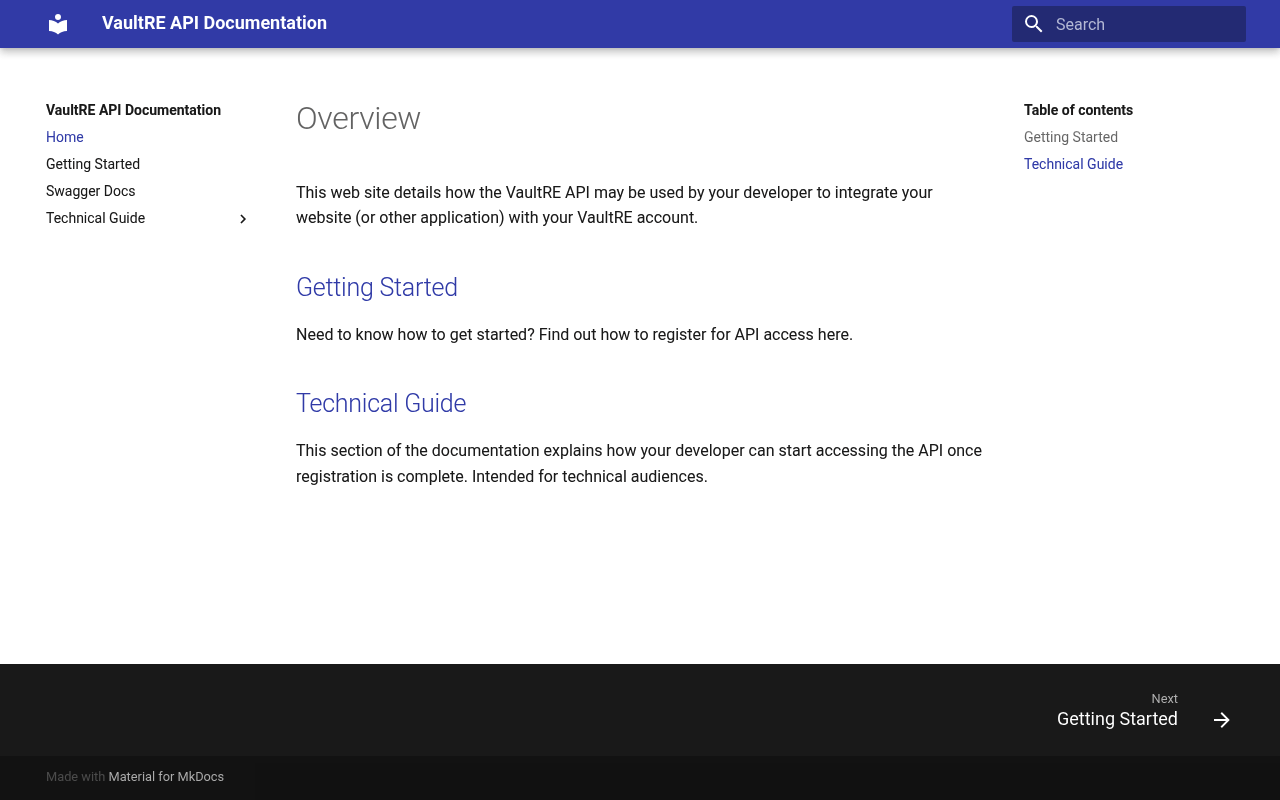 VaultRE screenshot