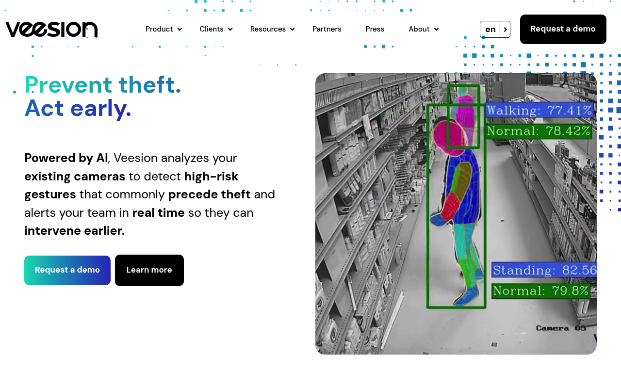 Veesion website screenshot