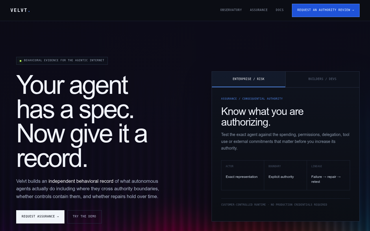 Velvt screenshot