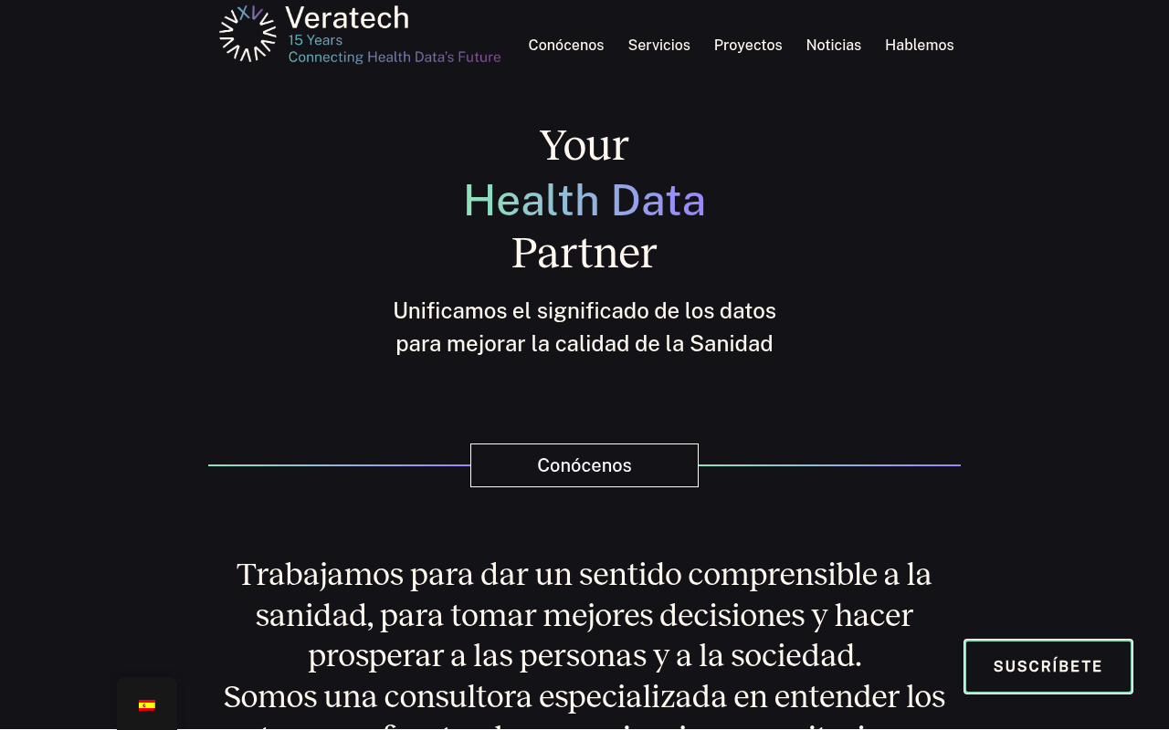 Veratech for Health website screenshot