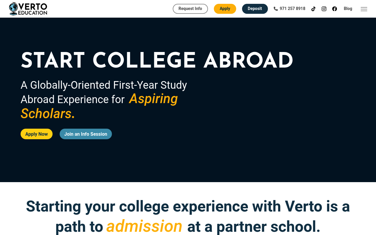 Verto Education website screenshot