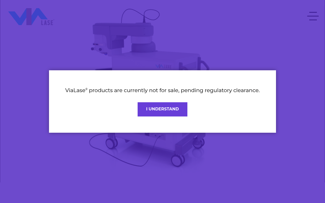 ViaLase website screenshot