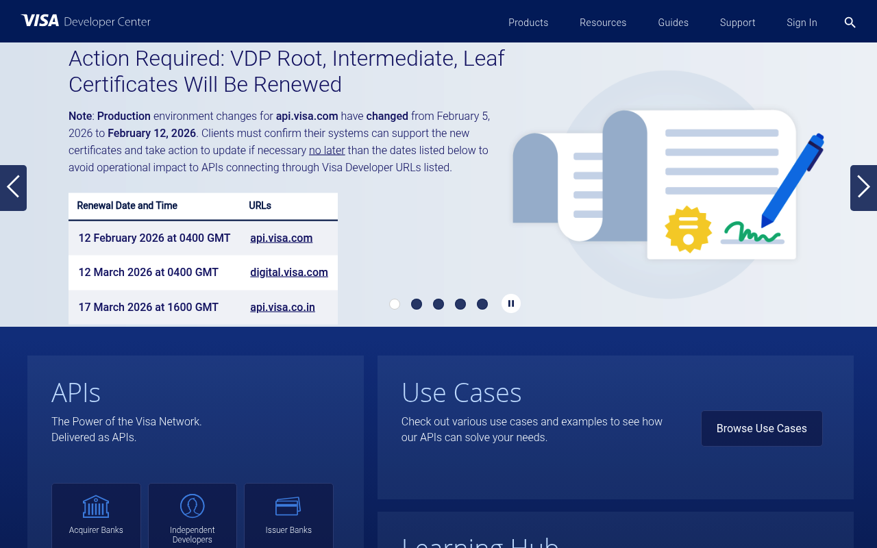 Visa screenshot