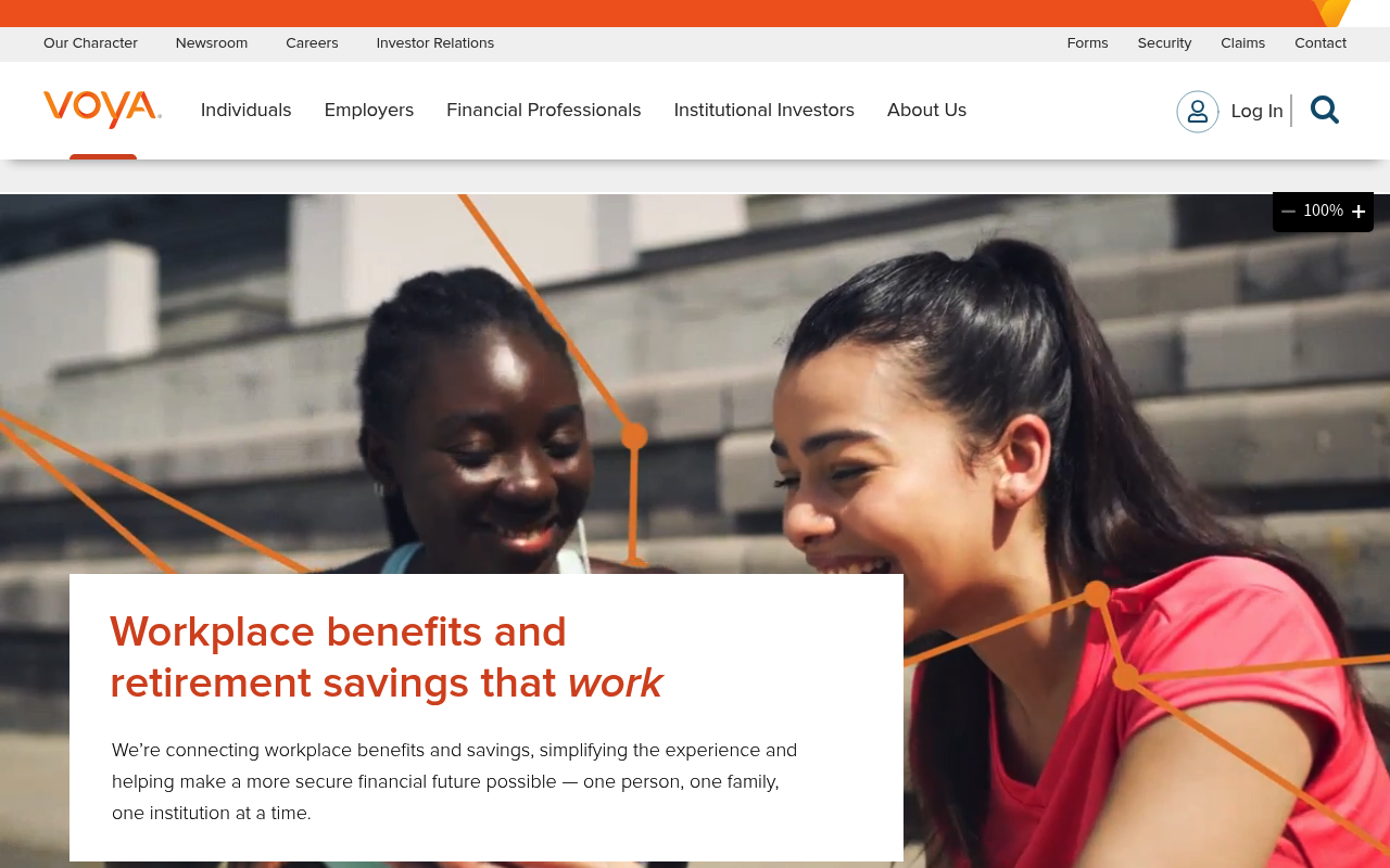 Voya Financial screenshot
