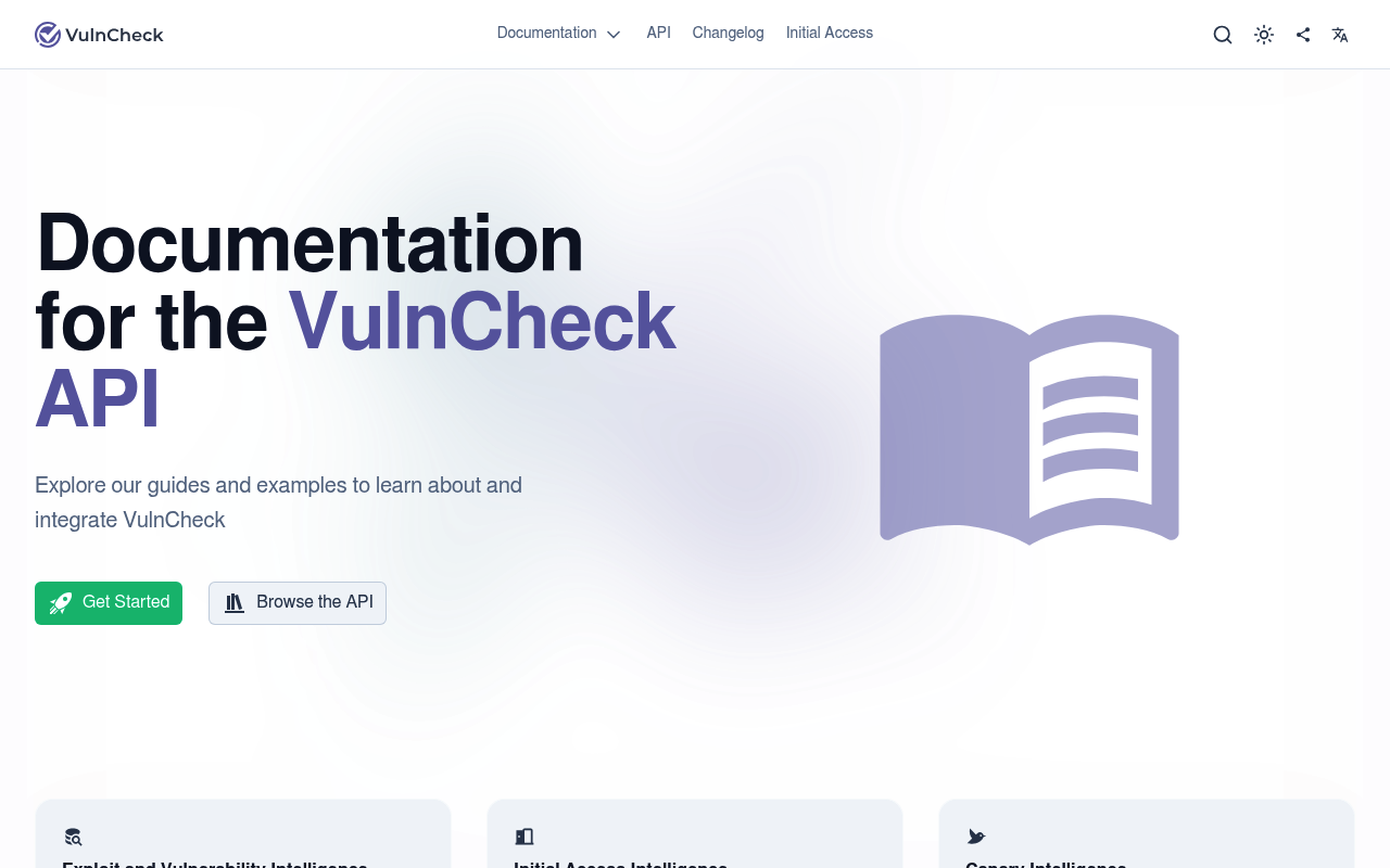 VulnCheck website screenshot