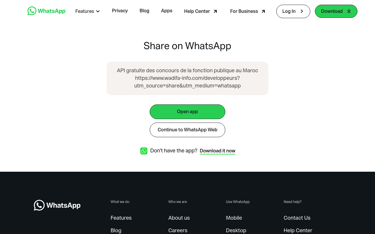 Wadifa Info website screenshot