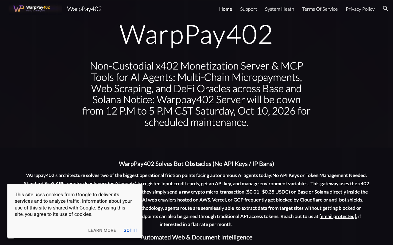 WarpPay402 Studio screenshot