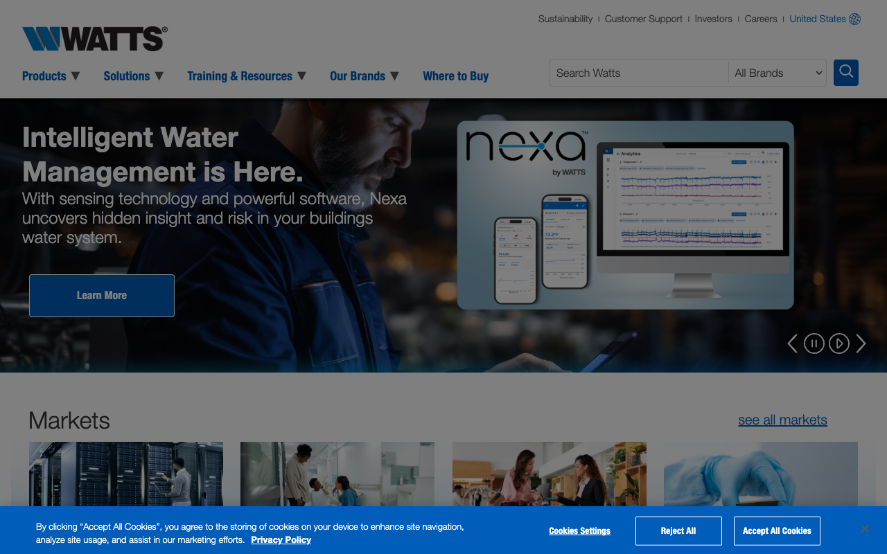 Watts Water Technologies screenshot