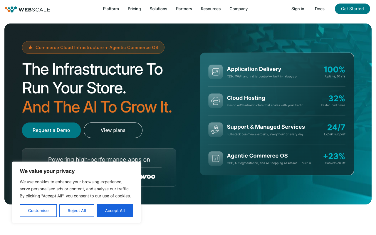 Webscale Networks website screenshot
