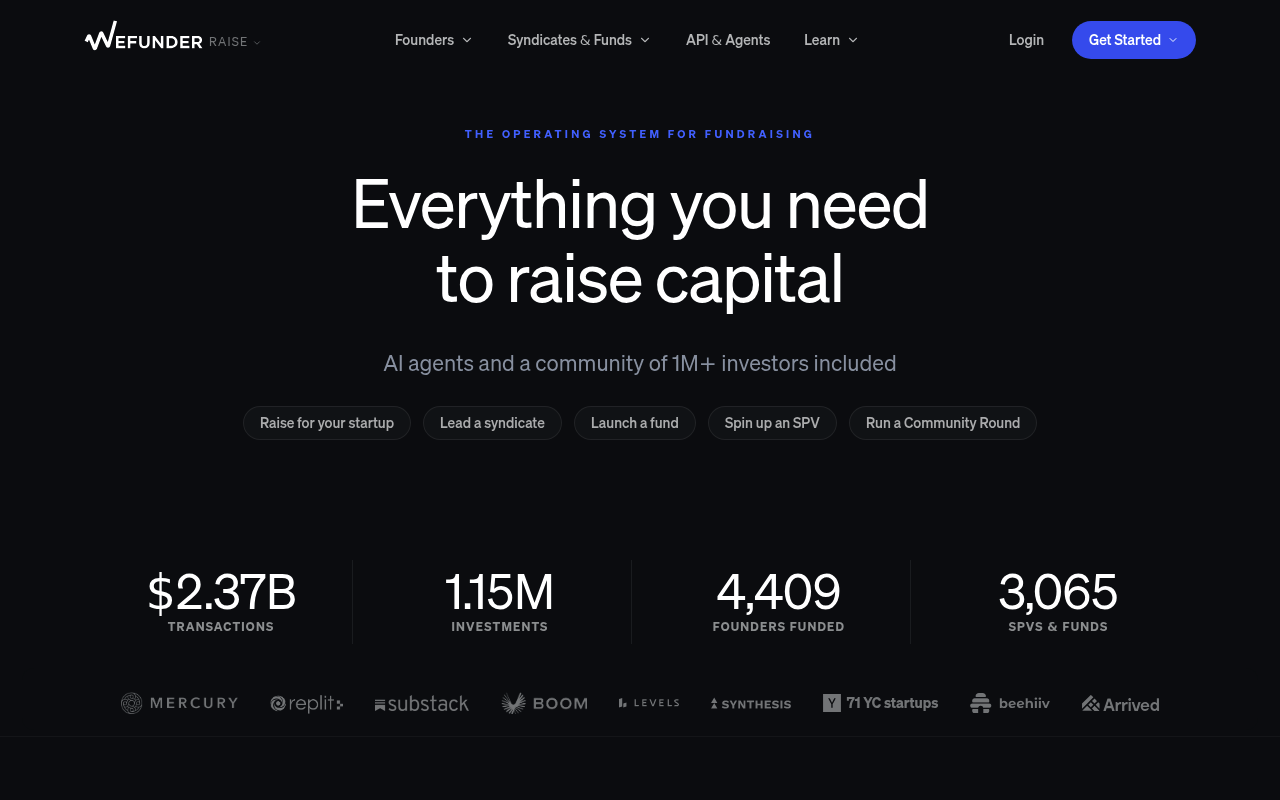 Wefunder screenshot