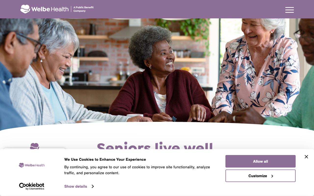 WelbeHealth website screenshot