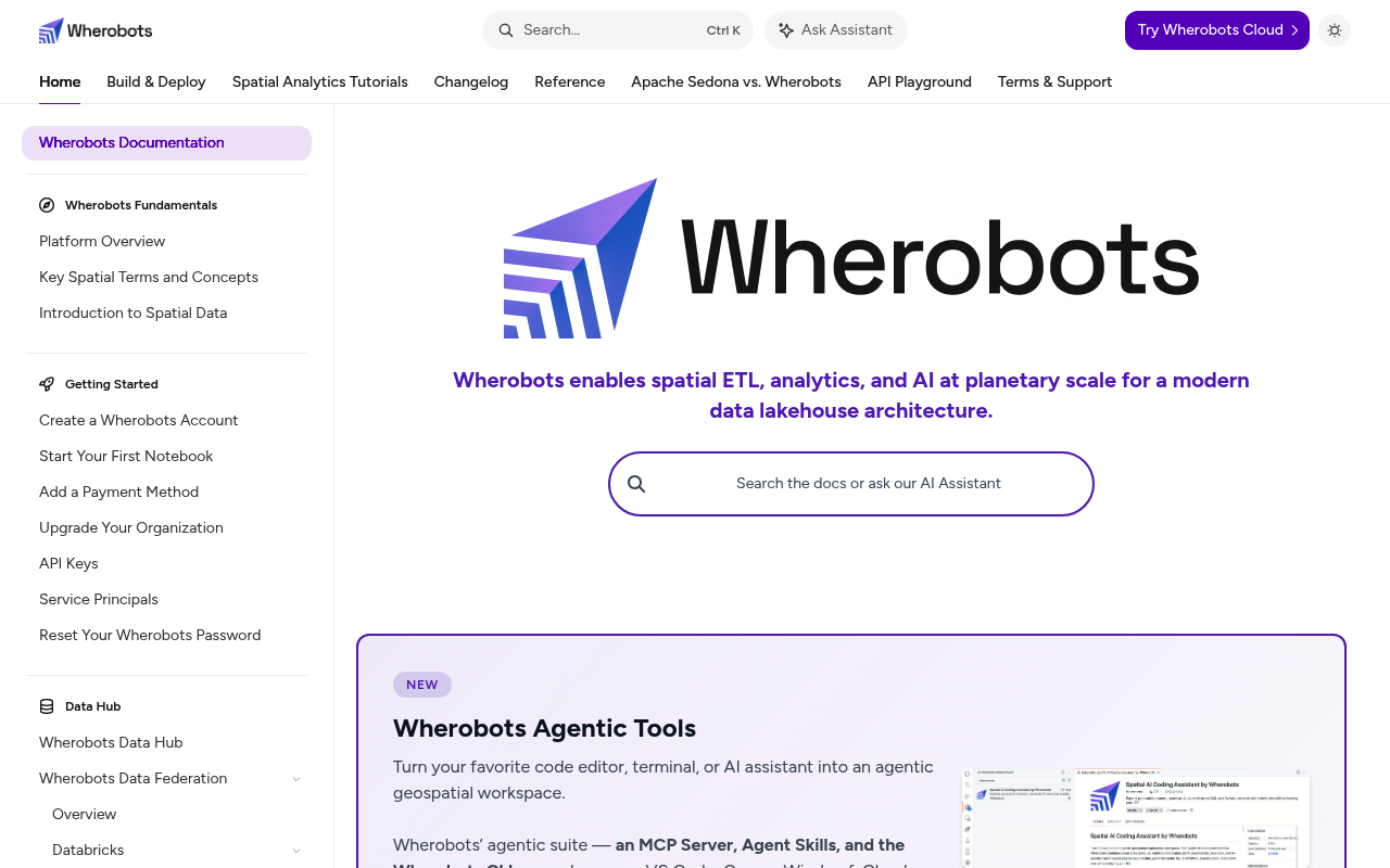 Wherobots screenshot