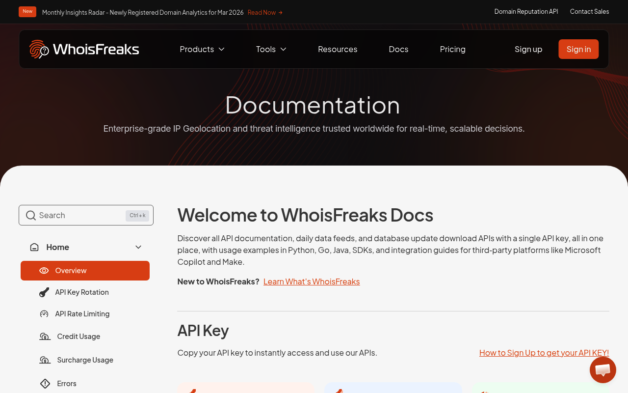 WhoisFreaks screenshot