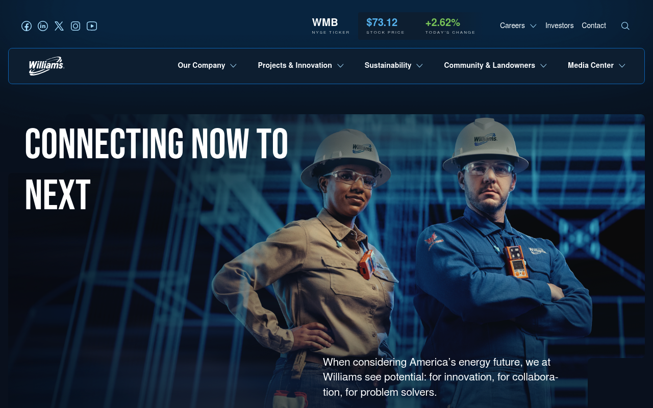 Williams Companies screenshot