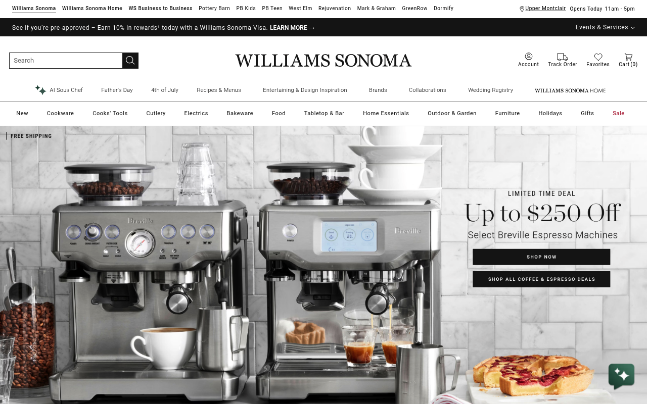 Williams-Sonoma screenshot