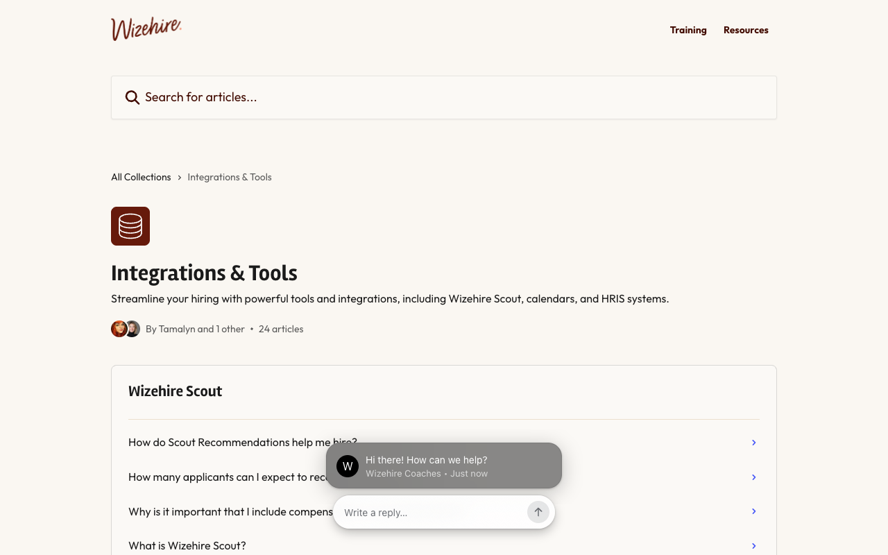WizeHire website screenshot