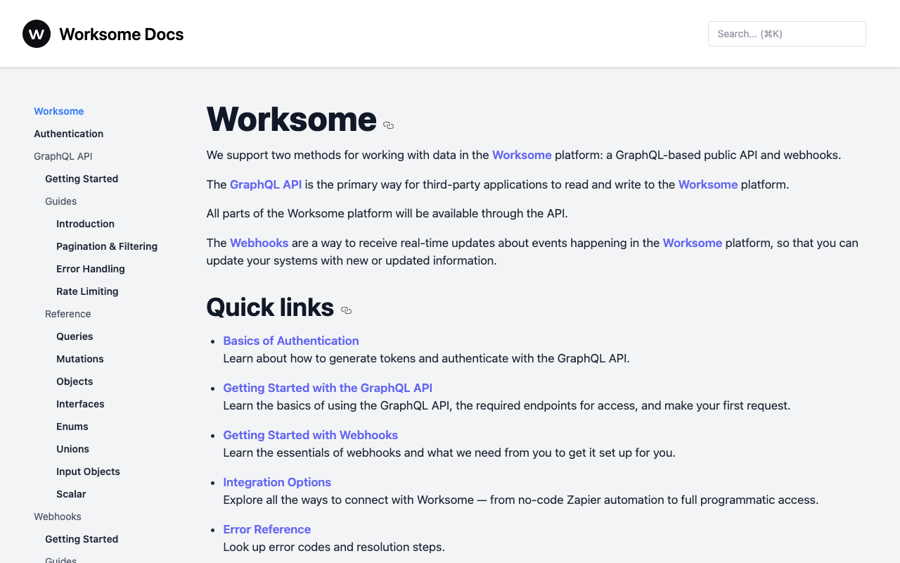 Worksome website screenshot