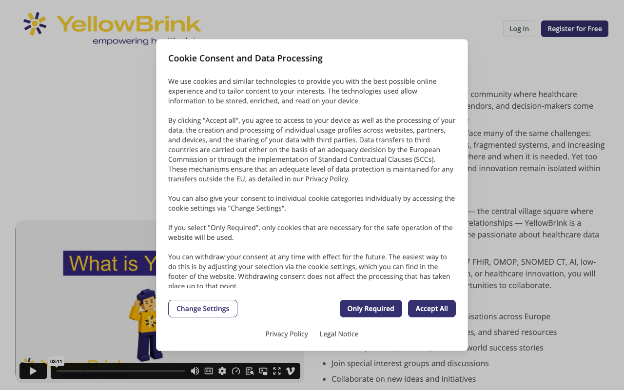 YellowBrink website screenshot