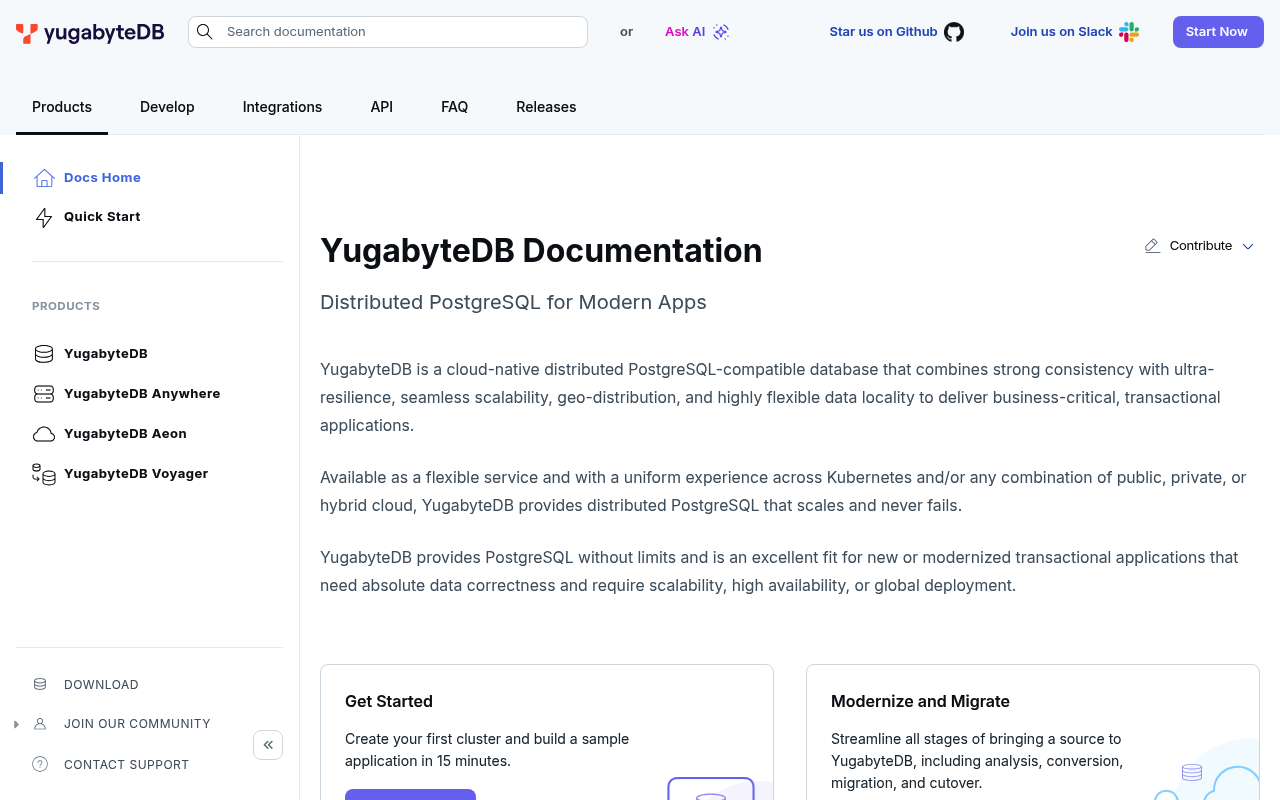 Yugabyte screenshot