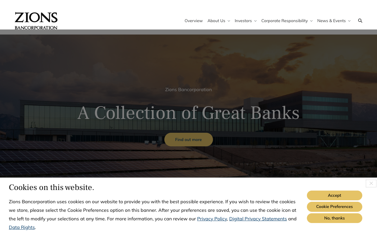 Zions Bancorporation screenshot
