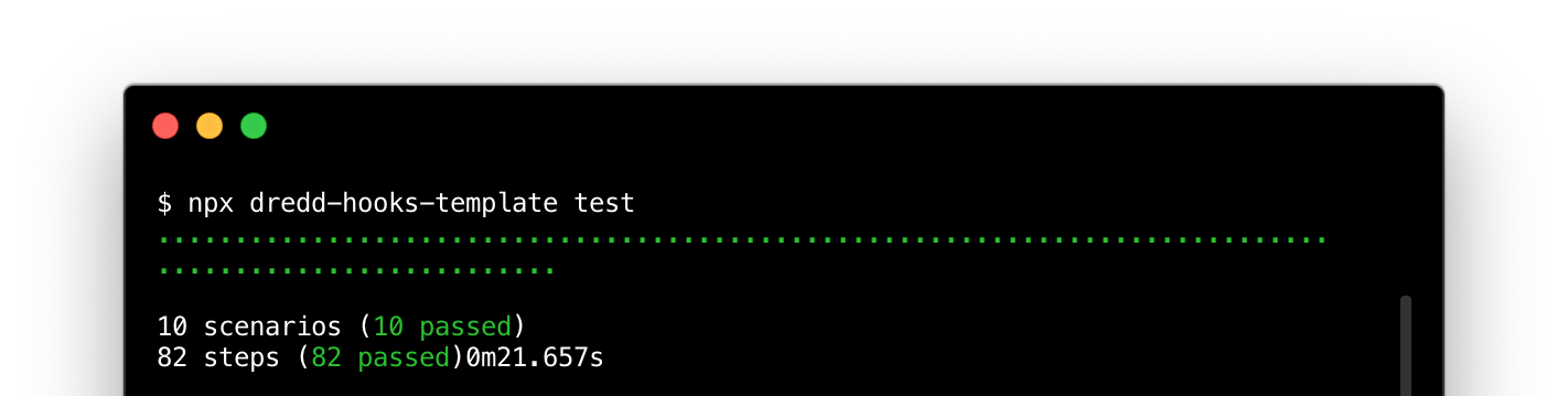 test suite passing