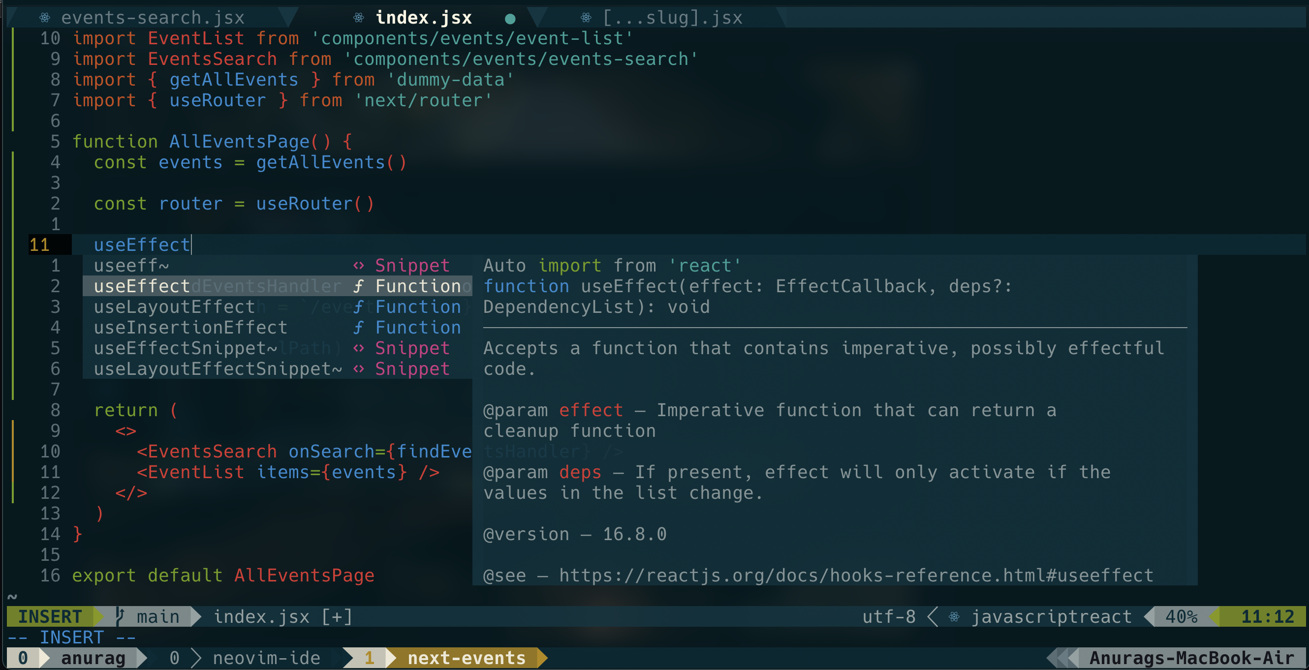 neovim screenshot