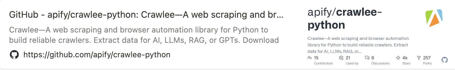 crawlee python github
