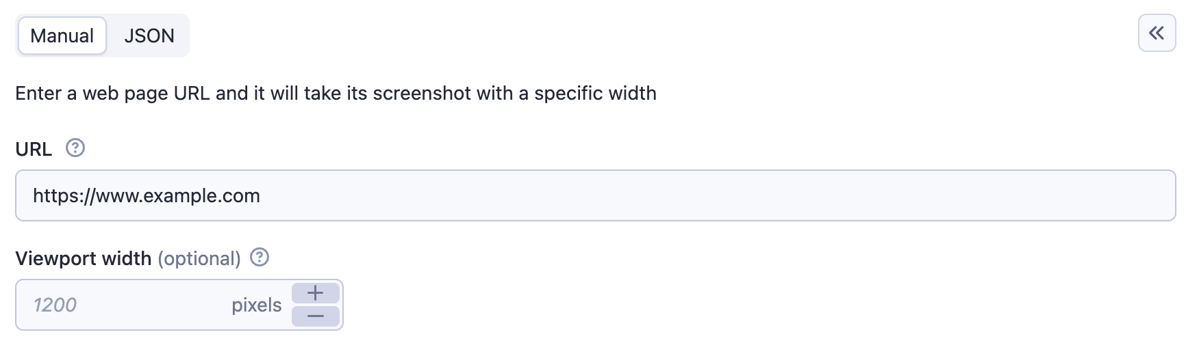 Screenshot Taker Input UI