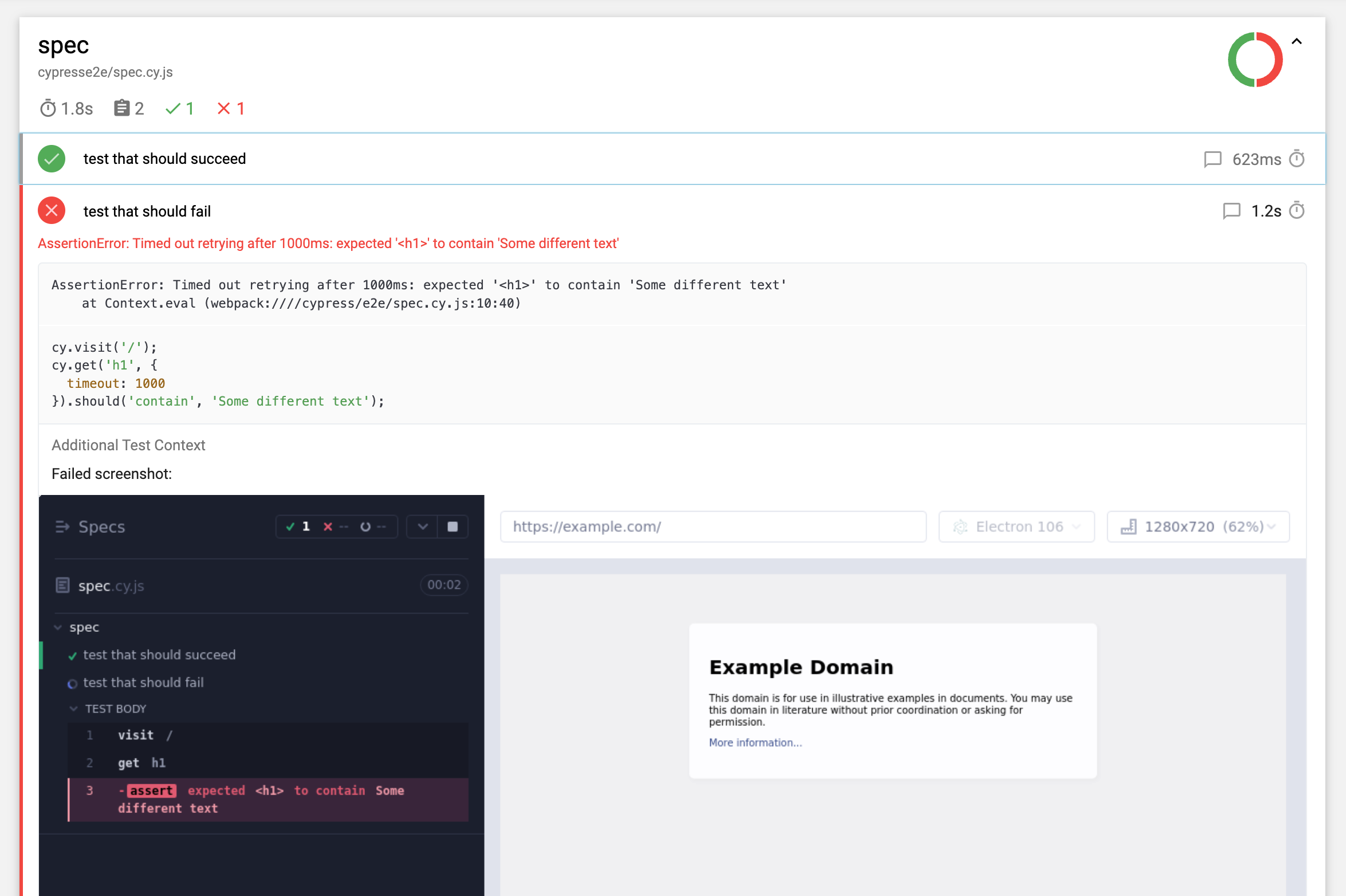 Analyzing understandable test reports