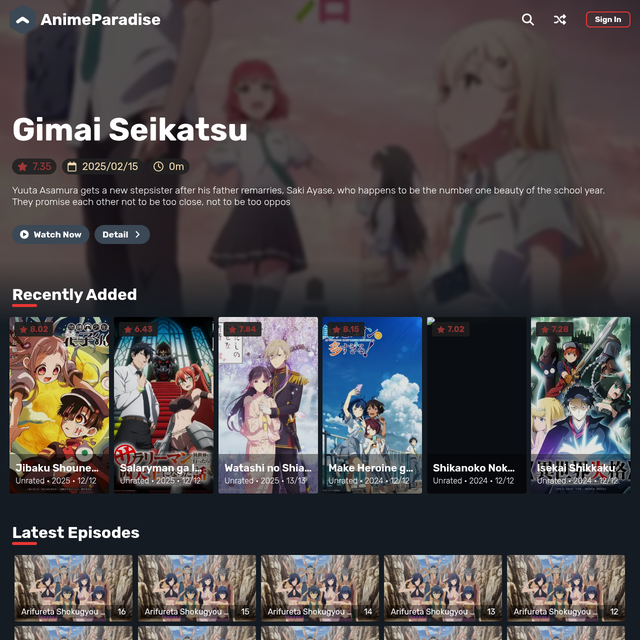 AnimeParadise Blogger Template