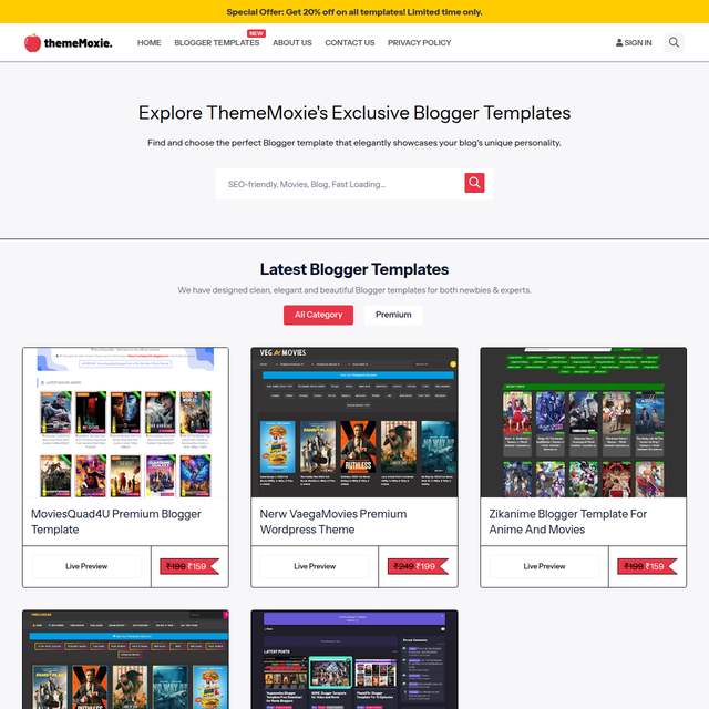 ThemeMoxie Blogger Template