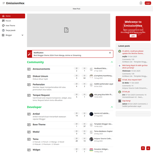 EmissionHex Blogger Template